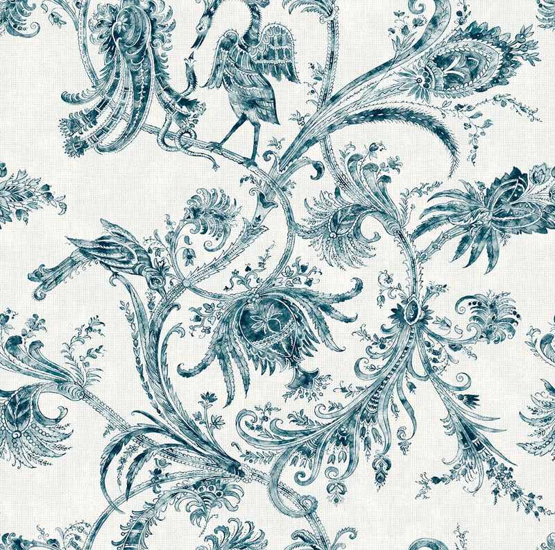 8800022 Mithology Blue Metamorphosis Wallpaper by Coordonné