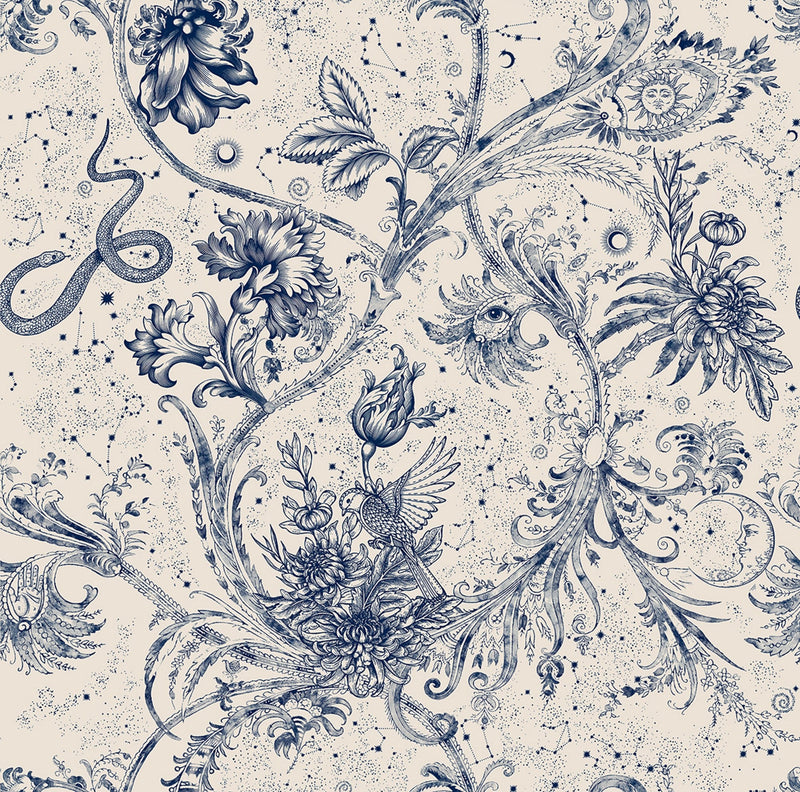 8800025 Neo-mithology Blue Metamorphosis Wallpaper by Coordonné