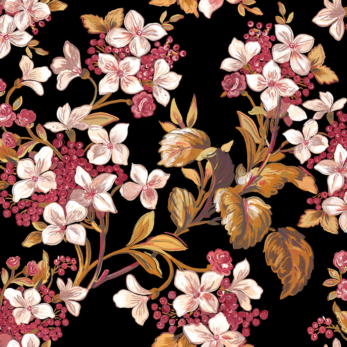 8800043 Flowery Black Metamorphosis Wallpaper by Coordonné