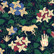 Neo-Flowery Navy Metamorphosis Wallpaper by Coordonné