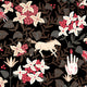 Neo-Flowery Black Metamorphosis Wallpaper by Coordonné