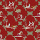 Neo-Bucolic Red Metamorphosis Wallpaper by Coordonné