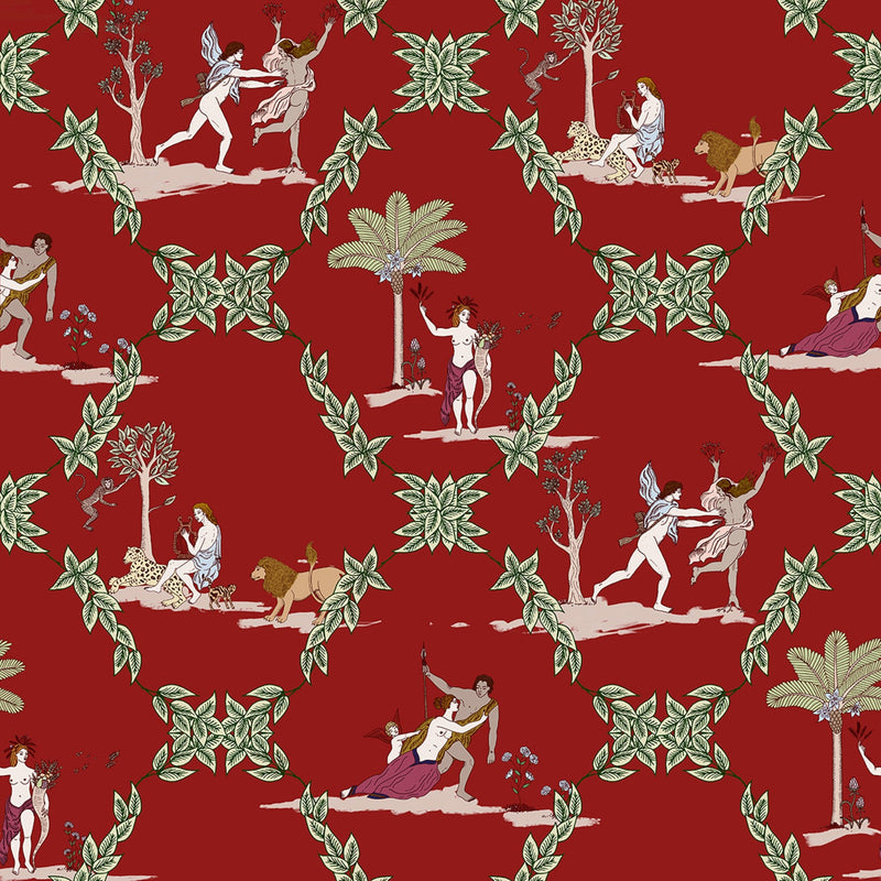 8800055 Neo-bucolic Red Metamorphosis Wallpaper by Coordonné