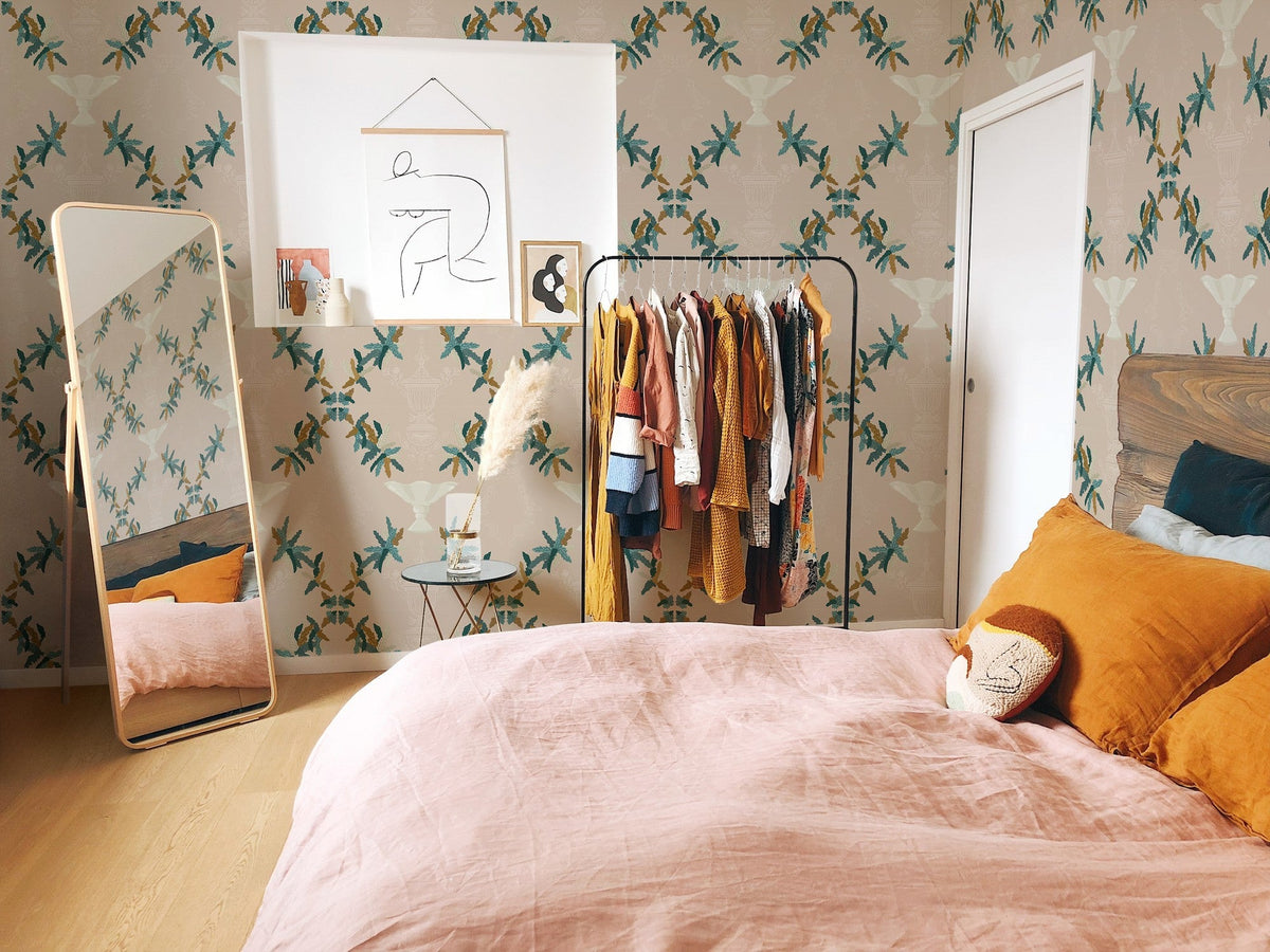 8800063 Neo-rococo Beige Metamorphosis Wallpaper by Coordonné