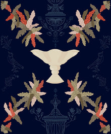 8800065 Neo-rococo Navy Metamorphosis Wallpaper by Coordonné