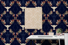 8800065 Neo-rococo Navy Metamorphosis Wallpaper by Coordonné