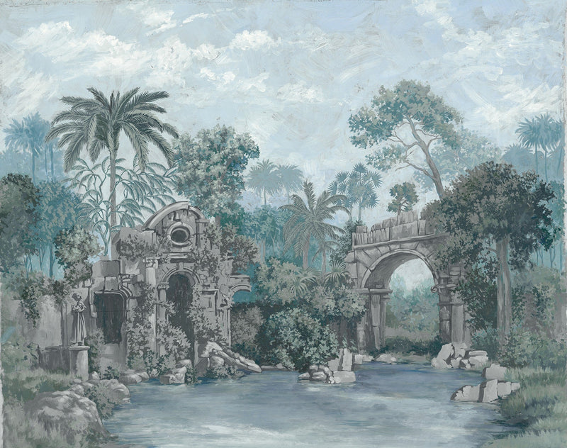 8800101 Colonial Blue Metamorphosis Mural by Coordonné (350x280cm)