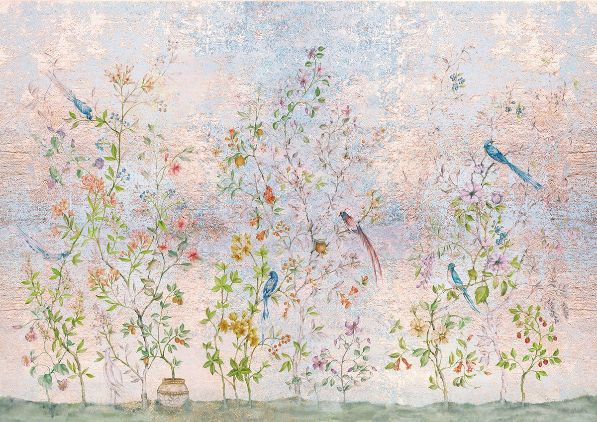 8800120 Tea Garden Gold Metamorphosis Mural by Coordonné (400x280cm)