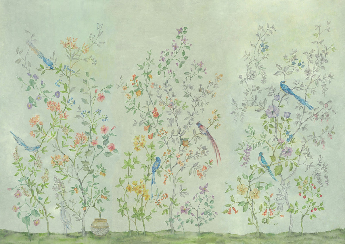 8800121 Tea Garden Green Metamorphosis Mural by Coordonné (400x280cm)