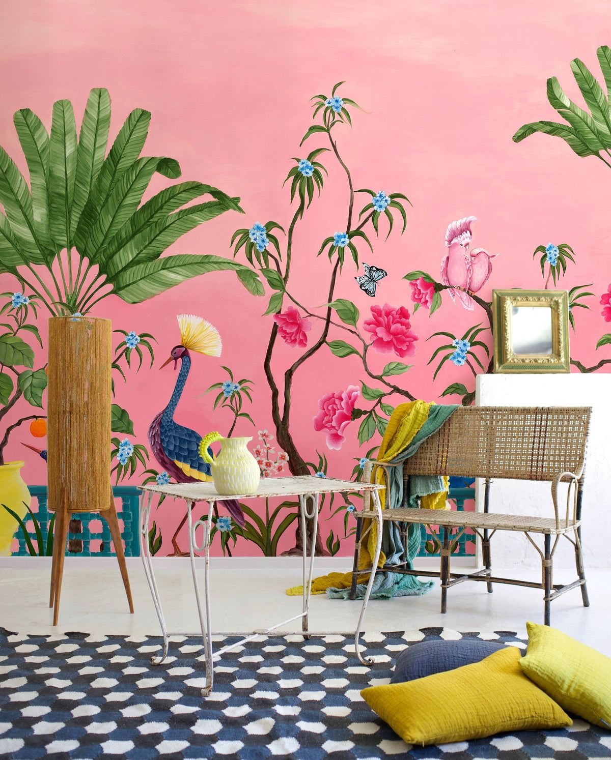 8800130 Neo-Tea Garden Pink Metamorphosis Mural by Coordonné (450x280cm)