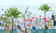 Neo-Tea Garden Blue Metamorphosis Mural by Coordonné (450x280cm)