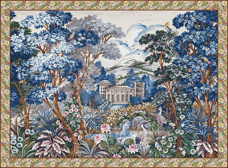 8800141 Tapestry Blue Metamorphosis Mural by Coordonné (400x280cm)