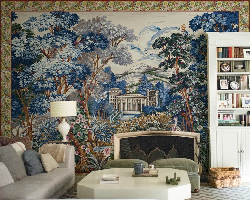 8800141 Tapestry Blue Metamorphosis Mural by Coordonné (400x280cm)