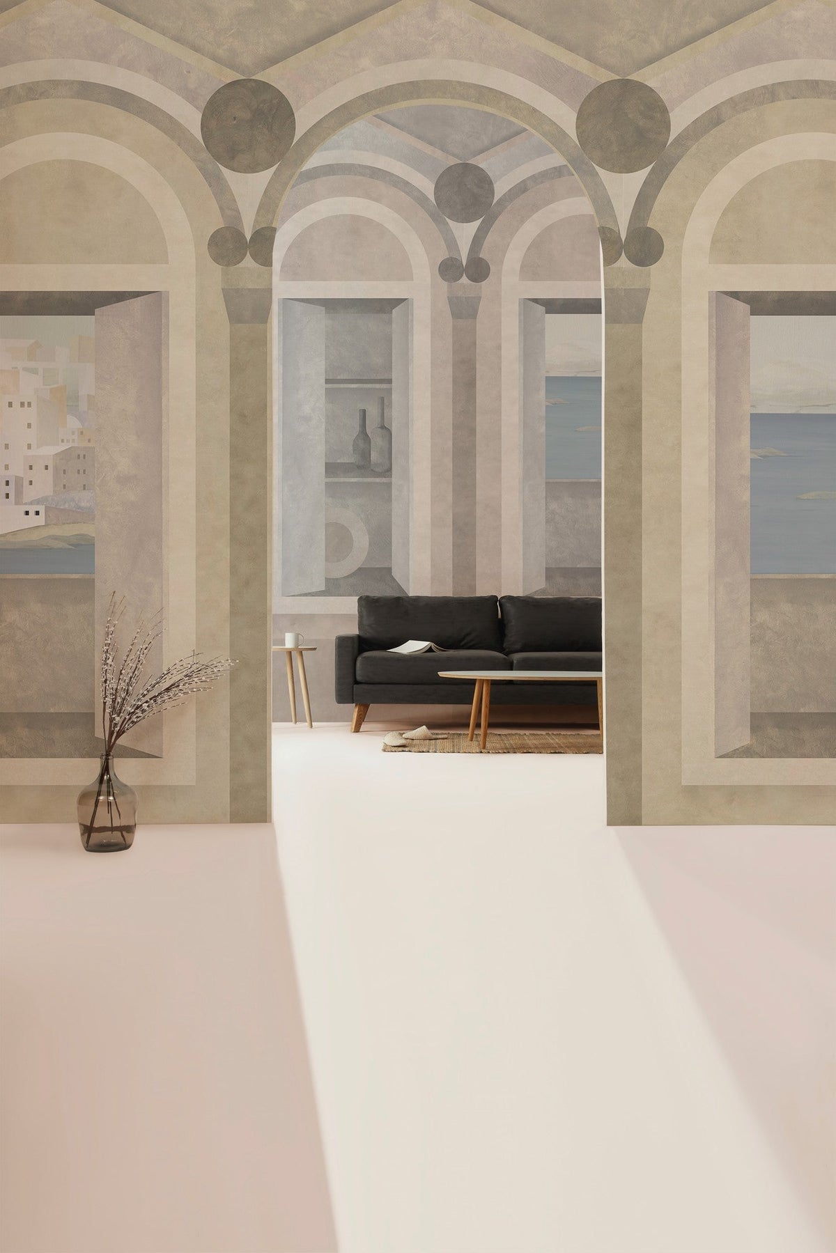 8800171 Neo-lineale Sunrise Metamorphosis Mural by Coordonné (450x280cm)