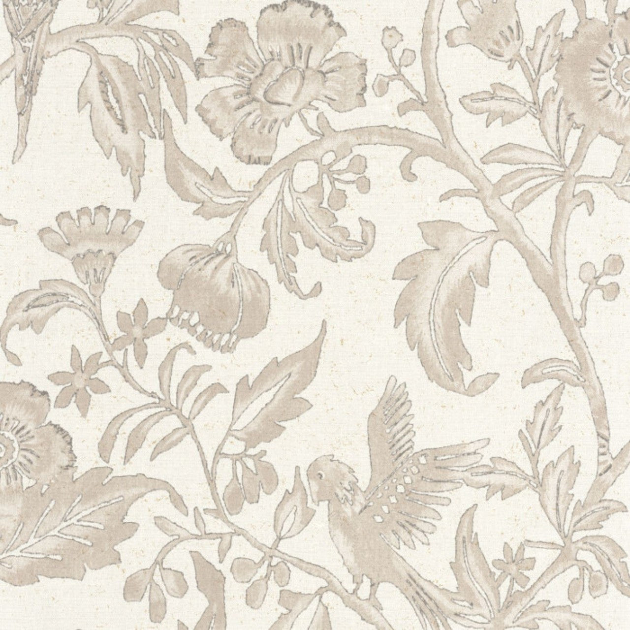 BALI88161201 Etourneau Bali Beige Ficelle Wallpaper by Casadeco