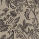 Etourneau Bali Noir Reglisse Wallpaper by Casadeco
