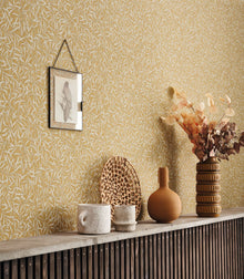 BALI88172539 Bambu Bali Jaune safran Wallpaper by Casadeco
