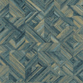 Paille Bali Bleu Indigo Wallpaper by Casadeco