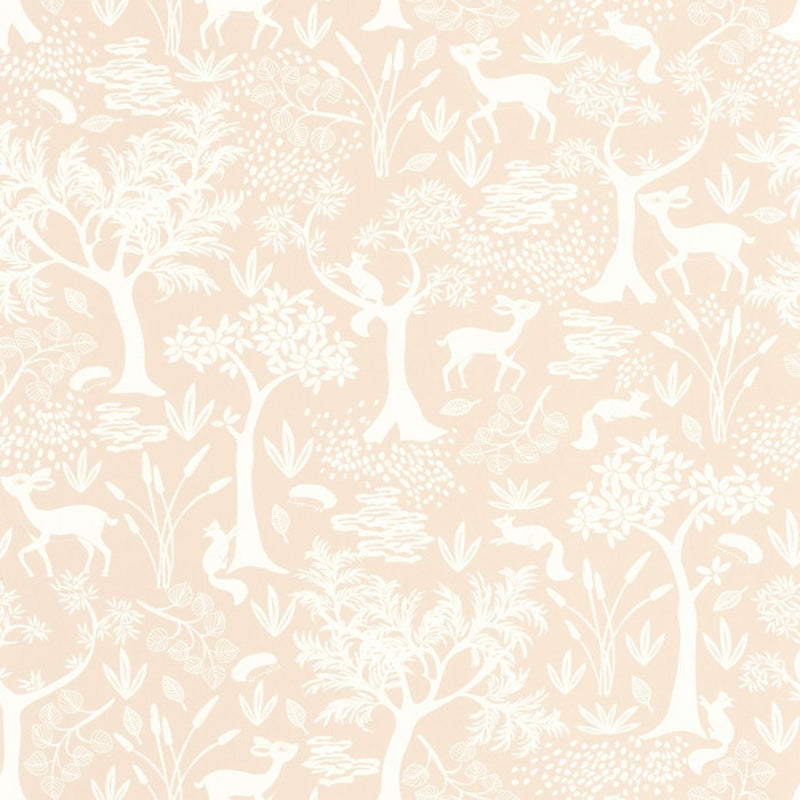 88264232 Poetic Forest Once Upon A Time Rose Nude Wallpaper by Casadeco