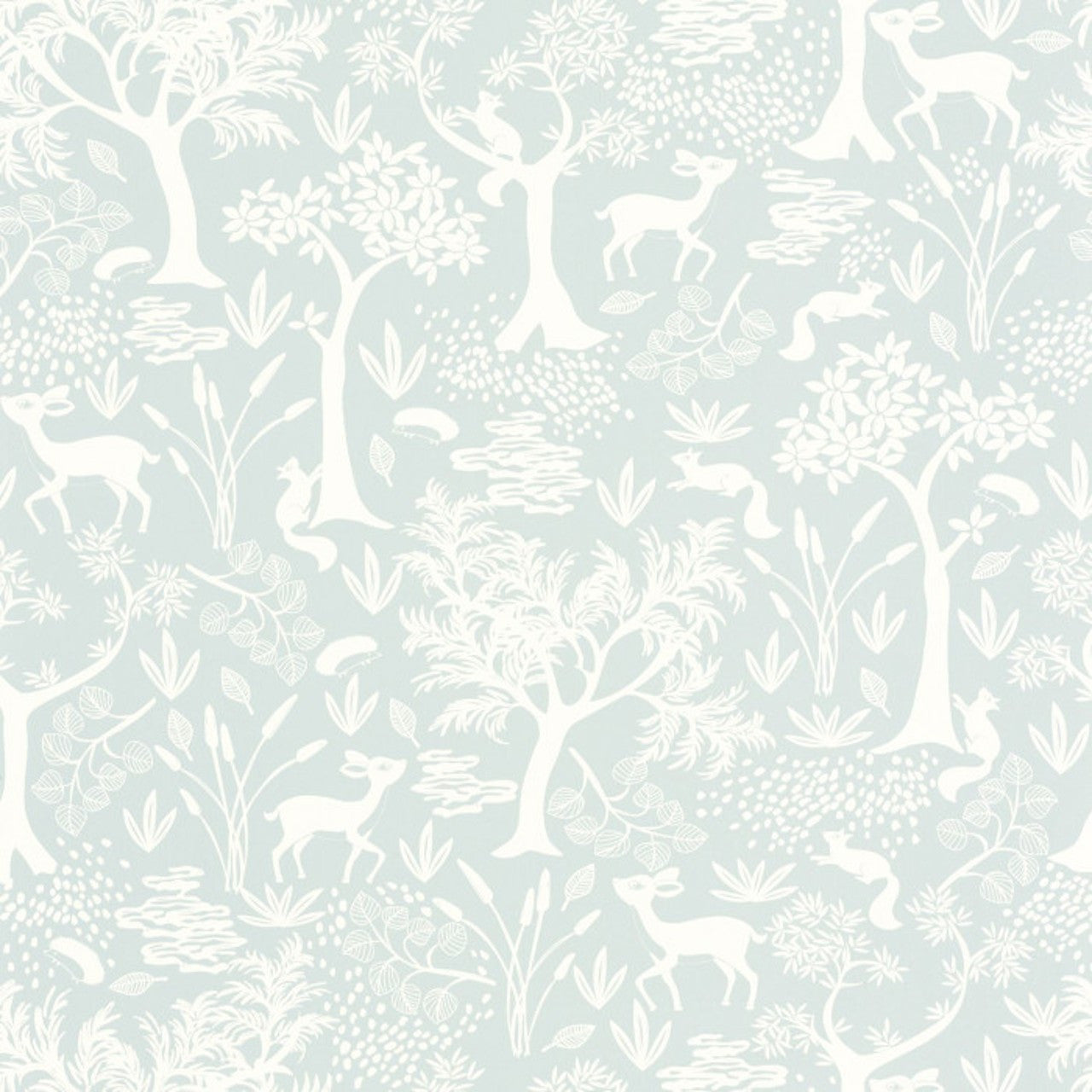 88266548 Poetic Forest Once Upon A Time Bleu Ciel Wallpaper by Casadeco