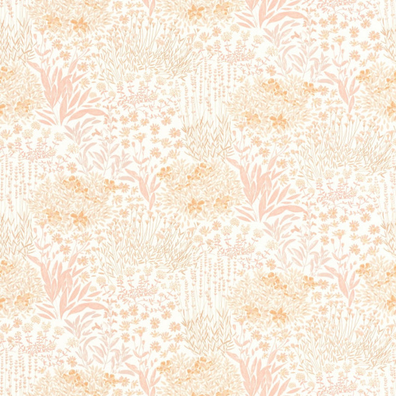 88304419 Flowered Grove Once Upon A Time Rose Nude Wallpaper by Casadeco