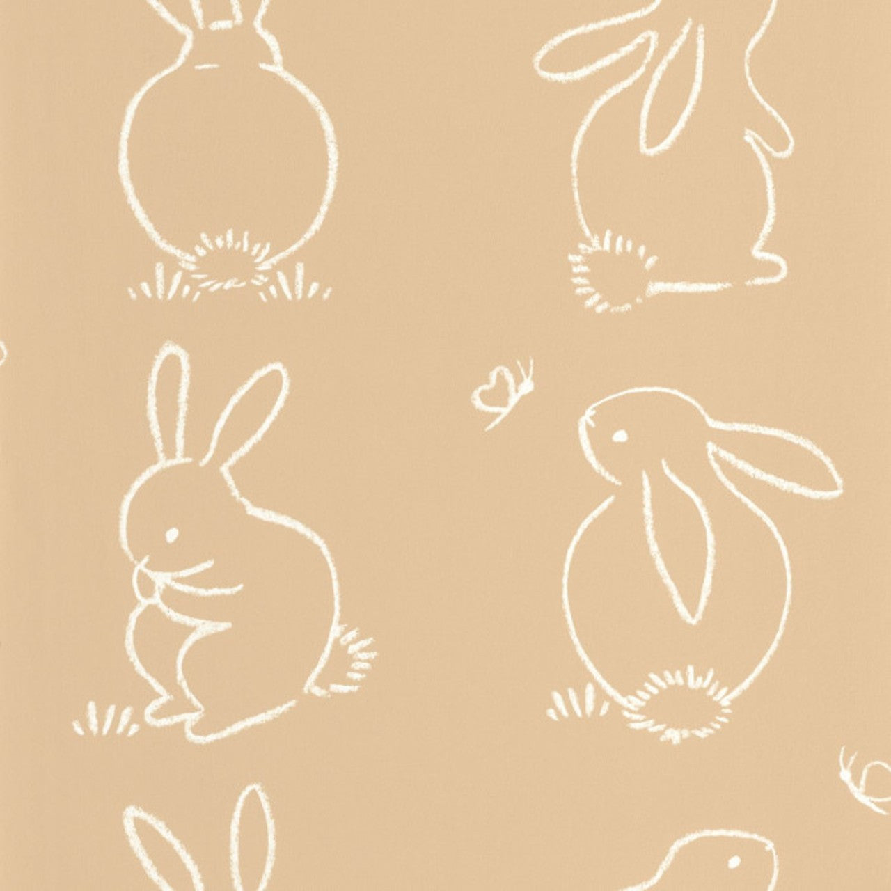 88381887 Funny Bunny Once Upon A Time Beige Camel Wallpaper by Casadeco