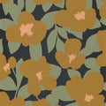 Flower Power Camel Iconic Wallpaper by Casadeco