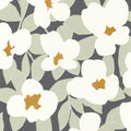 Flower Power Charbon Iconic Wallpaper by Casadeco