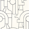 Arty Noir Gravure Iconic Wallpaper by Casadeco