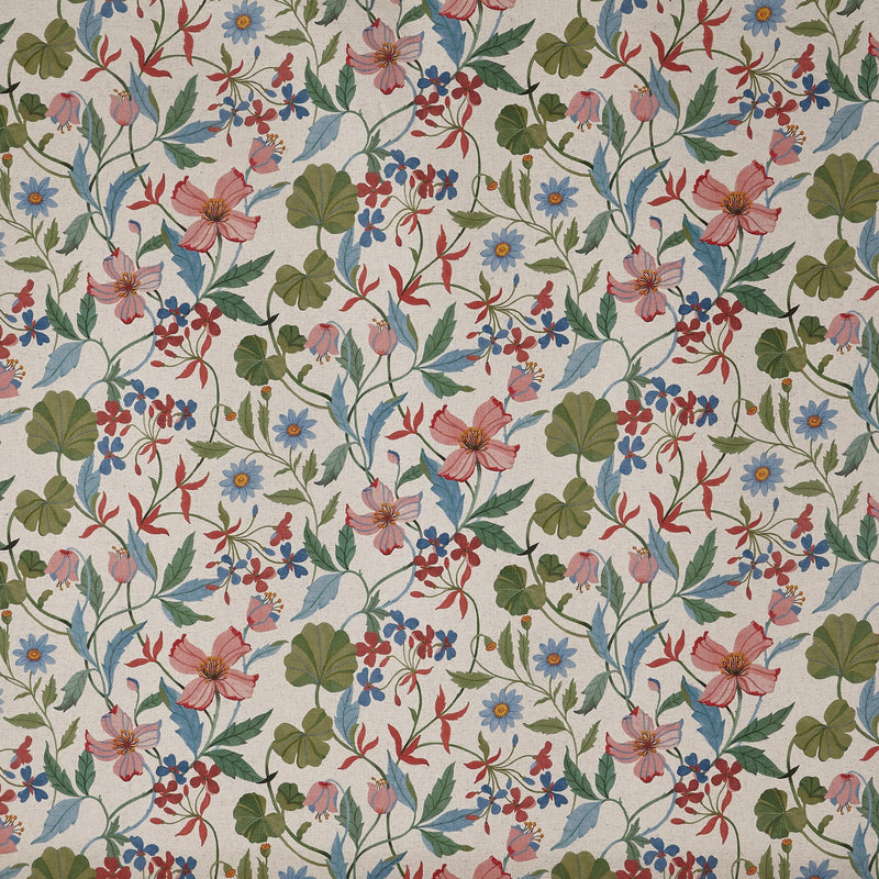 8852/348 Hibiscus Summer Cottage Charm Fabric by Prestigious Textiles