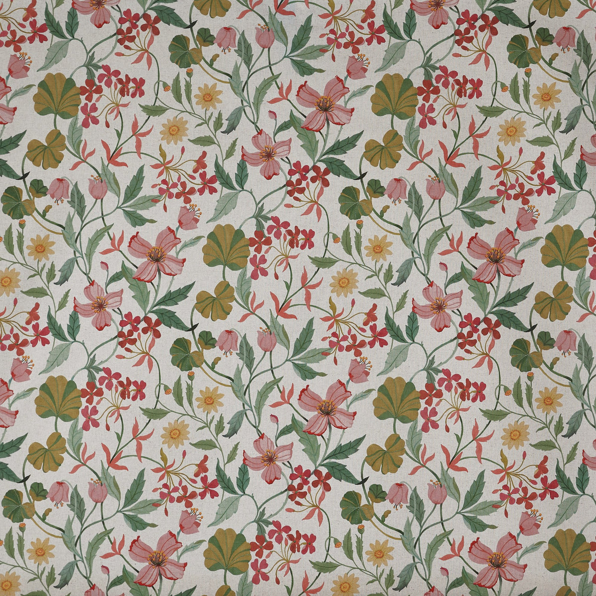 8852/650 Hibiscus Spring Cottage Charm Fabric by Prestigious Textiles