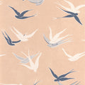Swallow Twenties Rose Nude Wallpaper by Casadeco