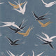 Swallow Twenties Bleu Orage Wallpaper by Casadeco