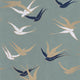 Swallow Twenties Vert Sauge Wallpaper by Casadeco