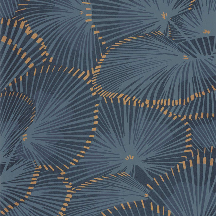 88646484 Cabaret Twenties Bleu Orage Wallpaper by Casadeco