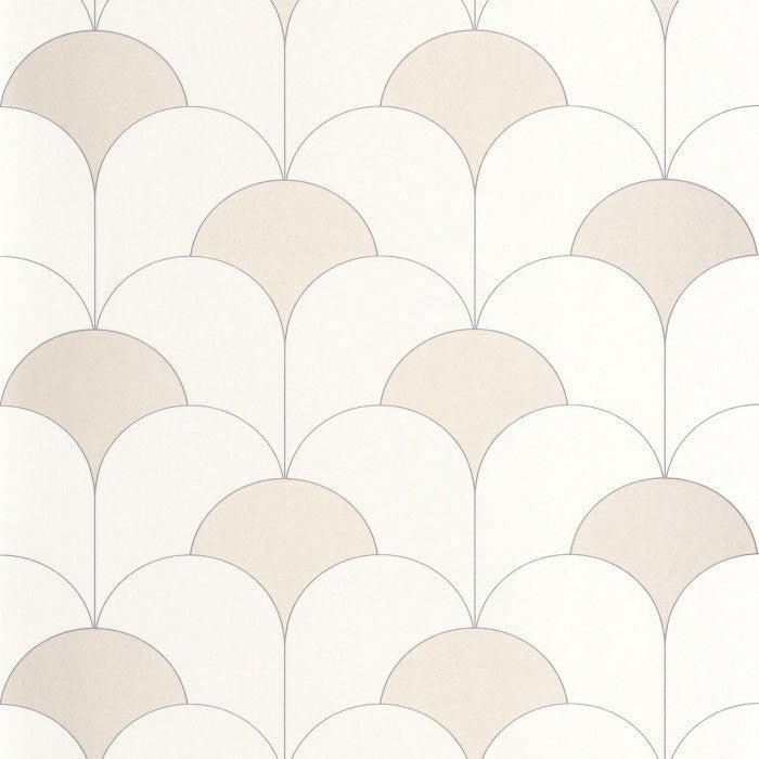 88680220 Theatre Twenties Blanc Neige Wallpaper by Casadeco