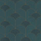 Theatre Twenties Vert Canopee Wallpaper by Casadeco