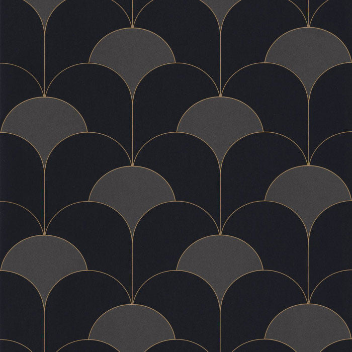 88689595 Theatre Twenties Noir Reglisse Wallpaper by Casadeco