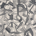 Music Hall Twenties Beige Lin and Noir Wallpaper by Casadeco