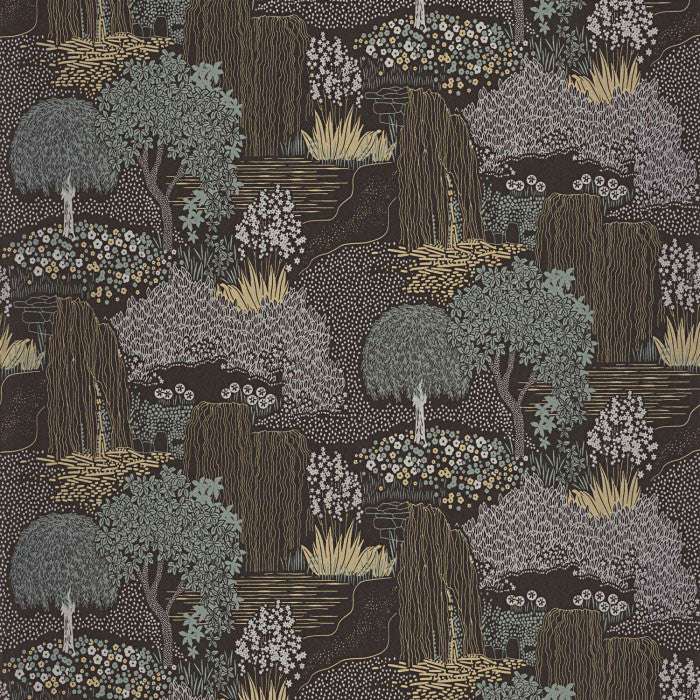 88727928 Niwa Kyoto Vert Taiga Wallpaper by Casadeco