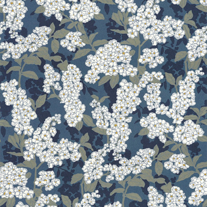 88736958 Ume Kyoto Bleu Encre Wallpaper by Casadeco