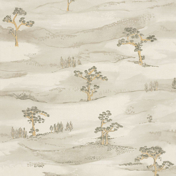 88747199 Mokuso Kyoto Vert Lichen Wallpaper by Casadeco