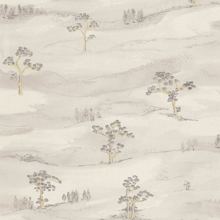 88749053 Mokuso Kyoto Gris Plume Wallpaper by Casadeco