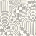 Jardin Des Pierres Kyoto Noir Fusain Wallpaper by Casadeco