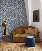 FLOM89216518 Pansy Flower Market Wallpaper by Casadeco