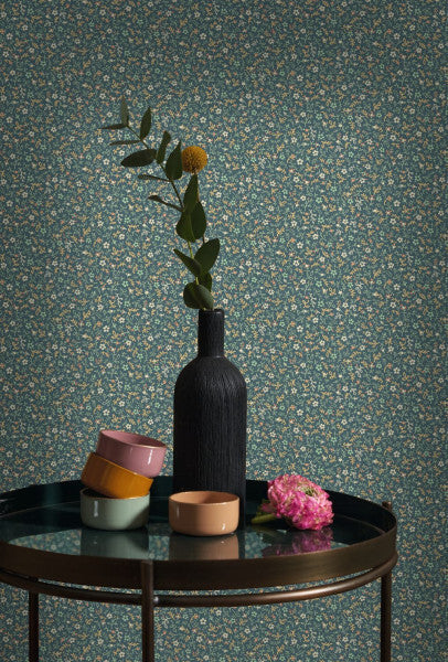 FLOM89236434 Myosotis Flower Market Wallpaper by Casadeco