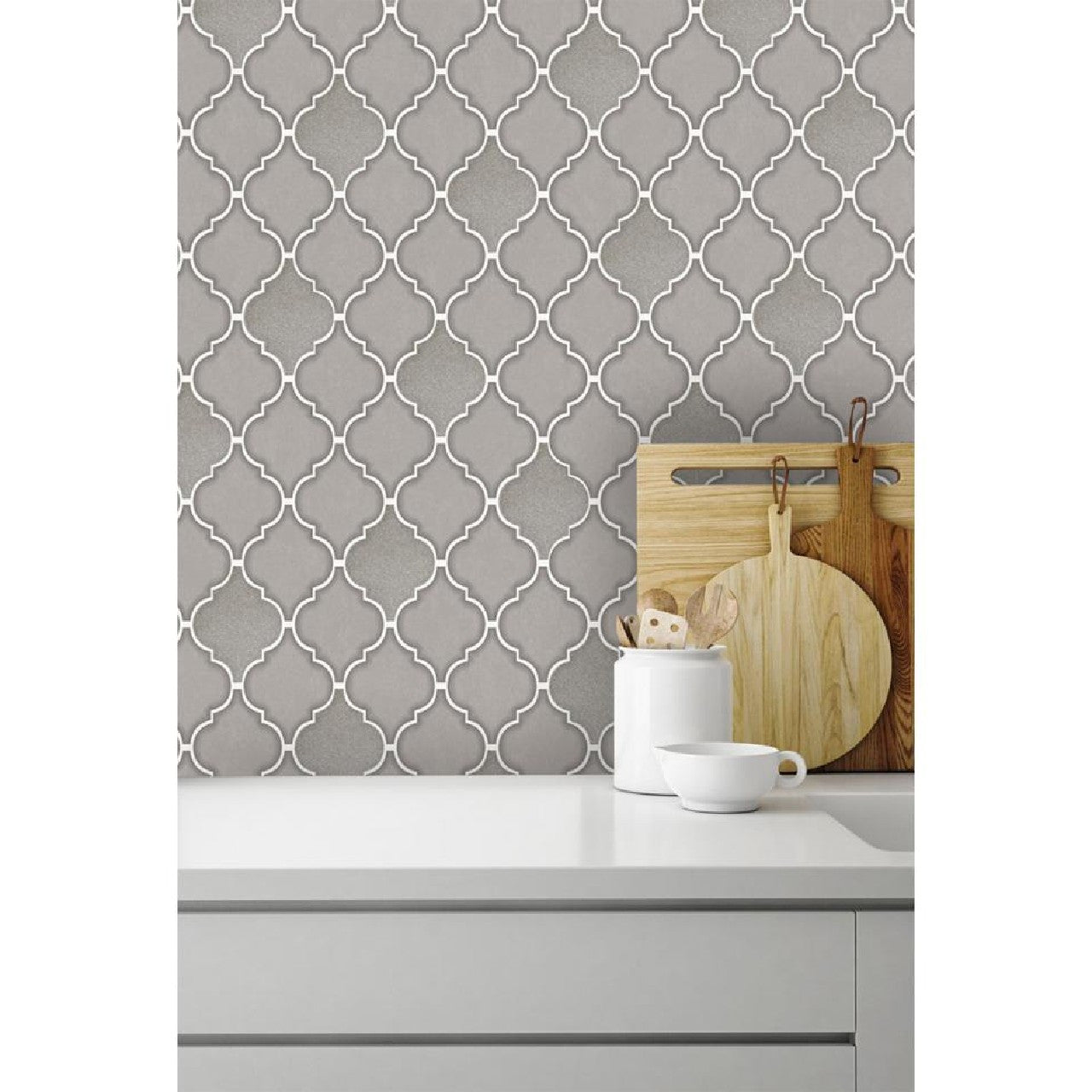 Trellis Tile Charcoal Wallpaper By Holden Decor