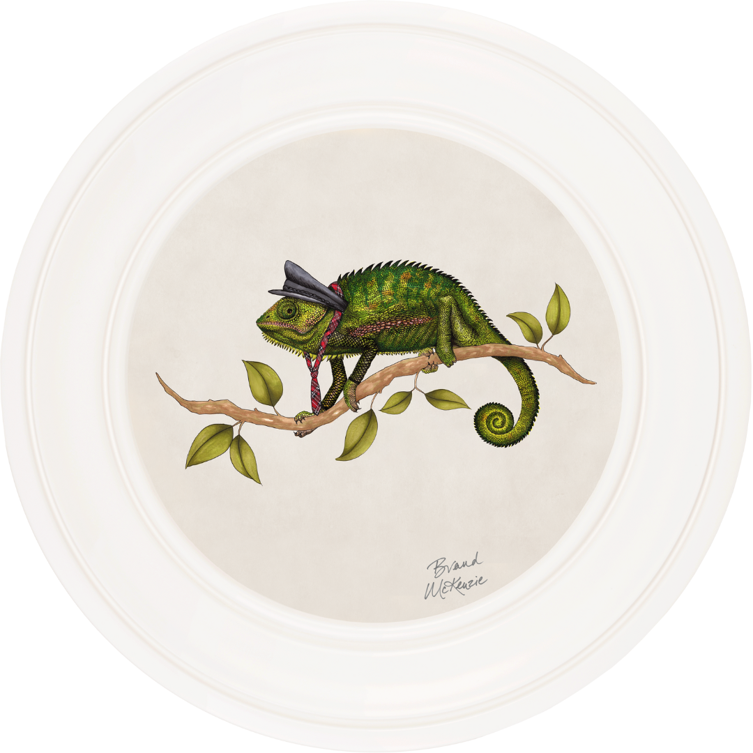 Punk Rocks Cleo on Chalk White Framed Art Prints by Brand McKenzie