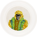 Fine China Gus on Chalk White Framed Art Prints by Brand McKenzie