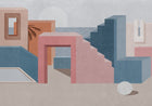 9000010 La Muralla Pink Random Archist Mural by Coordonné